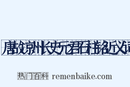 唐故凉州长史元君石柱铭近义词是什么意思的图片